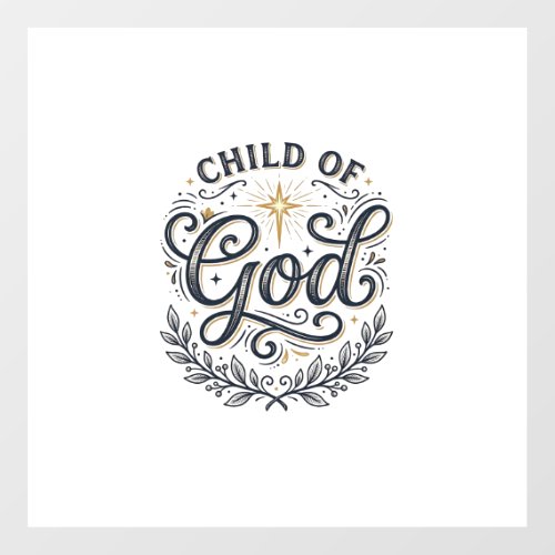 Child Of God Vintage Engraving Shirt Design_1 Floor Decals