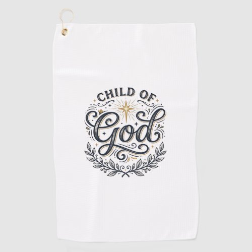 Child Of God Vintage Engraving Shirt Design_1 Golf Towel