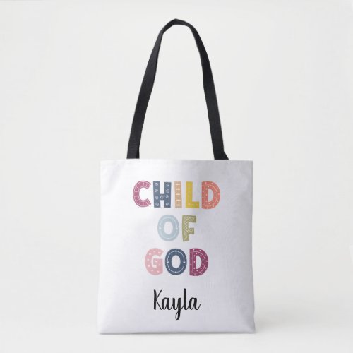 Child of God Whimsical Boho Tote Bag