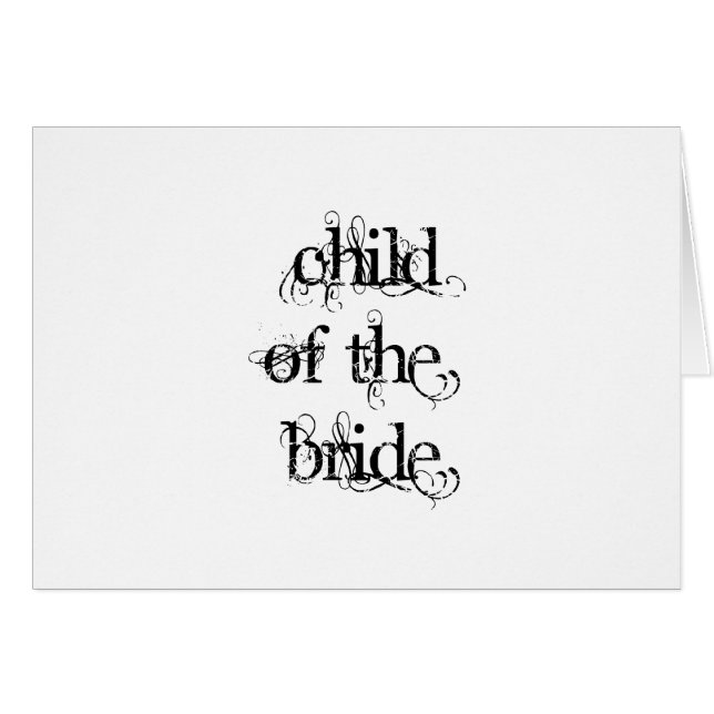 Child of the Bride Cards (Front Horizontal)