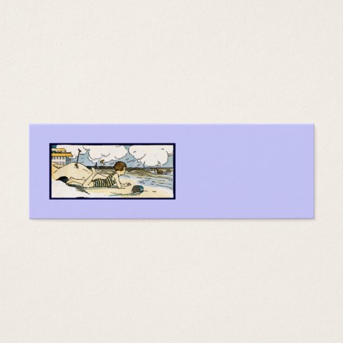 Child on Beach Vintage Art Business Cards