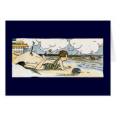 Child on Beach Vintage Art (Front Horizontal)