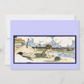 Child on Beach Vintage Art (Front)