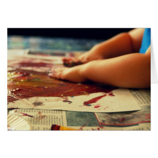 child painting hands cards