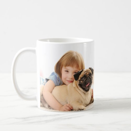 ChildPet Photo Love Gold Heart Pink Floral Coffee Mug