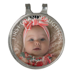  Child Photo First Granddaughter  Golf Hat Clip