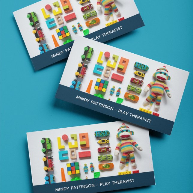 Child Play Therapist Kids Toys Business Card (Creator Uploaded)