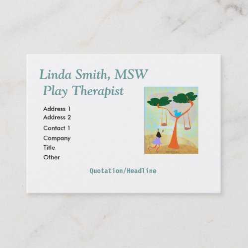 Child playing bird in play tree Business Card_chub Appointment Card