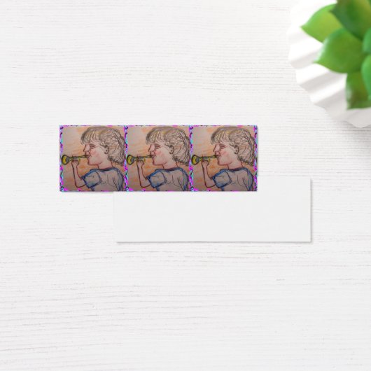 child playing toy horn (Desk)