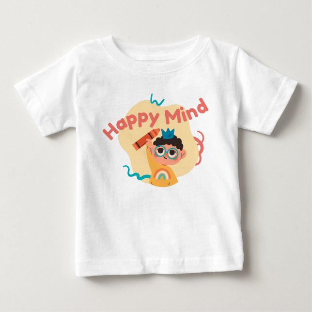 Child Playing with Crayons Baby T-Shirt (Front)