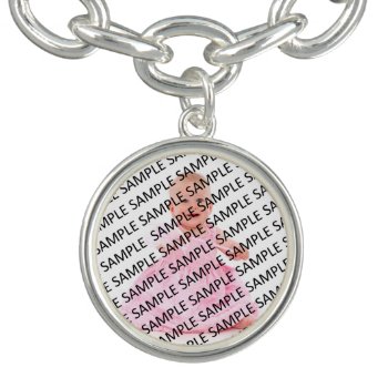 Child Portrait Photograph Gift Template Charm Bracelet by giftsbygenius at Zazzle