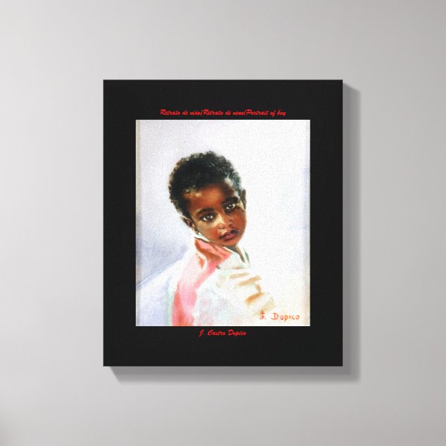 Child Portrait/Portrait of Child Canvas Print (Front)