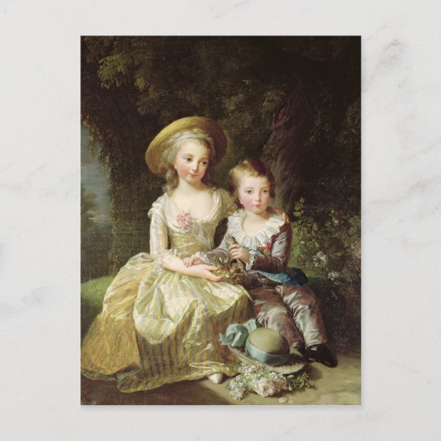 Child portraits of Marie-Therese-Charlotte Postcard (Front)