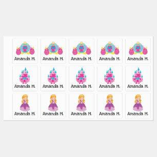 Child Princess Waterproof Iron On Clothing Kids' Labels