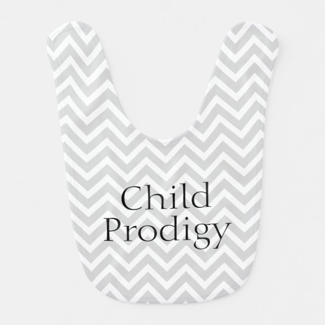 Child Prodigy Funny Chevron Stripes Bib (Front)
