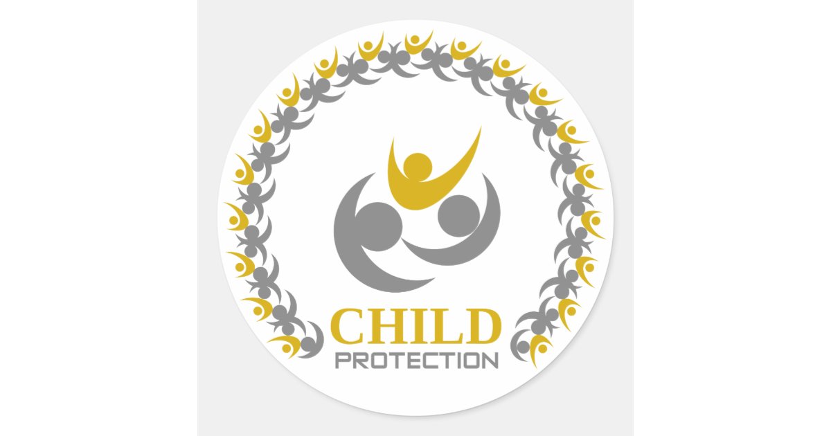 child protection classic round sticker | Zazzle