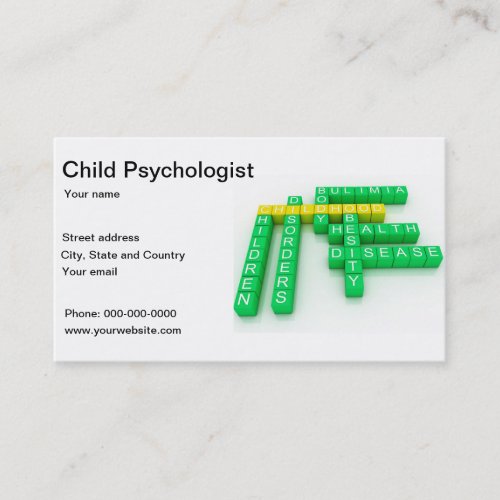 Child Psychologist Psychiatrist Business card