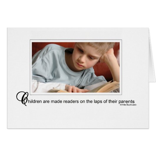 child reading books cards (Front Horizontal)