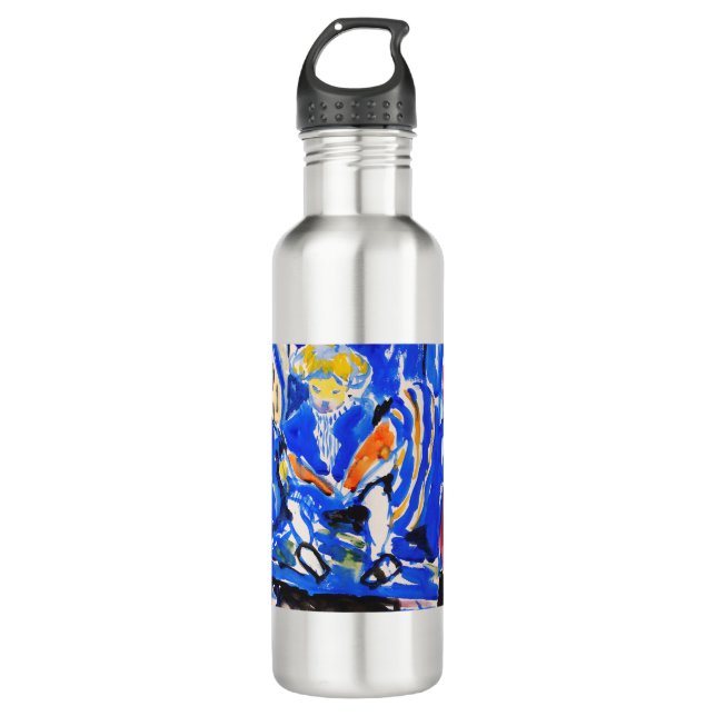 Child Reading by  Henry Lyman Sayen Stainless Steel Water Bottle (Front)