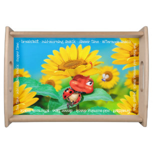 Child’s custom tray sleepy ladybug serving tray