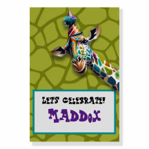 Child’s giraffe birthday Foam Boards