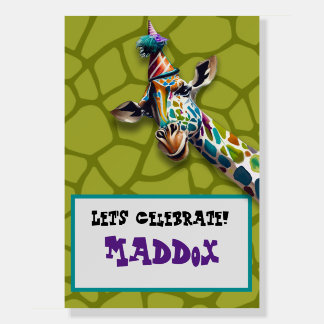 Child’s giraffe birthday Foam Boards
