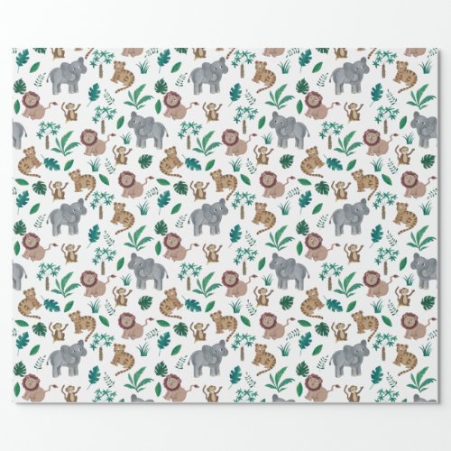 Childs Jungle Birthday Gift Wrap