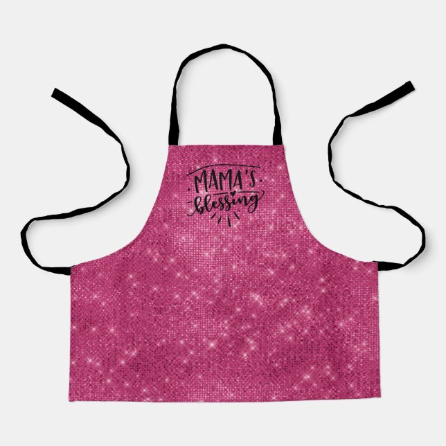 Child Size Glam & Pink Shimmery Apron (Front)
