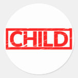 Child Stamp Classic Round Sticker