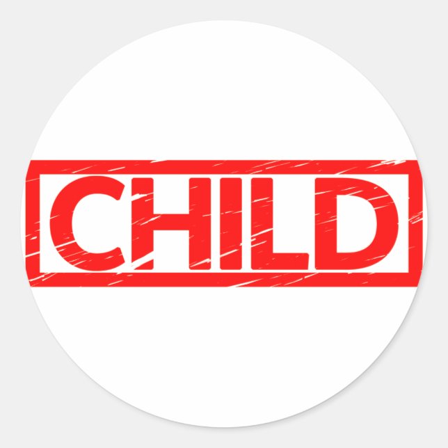 Child Stamp Classic Round Sticker (Front)