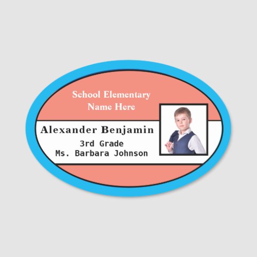 Child Student Photo Name ID Identification  Name Tag