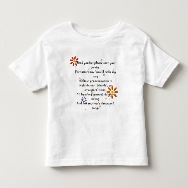 Child T - Praise Poem Toddler T-shirt (Front)