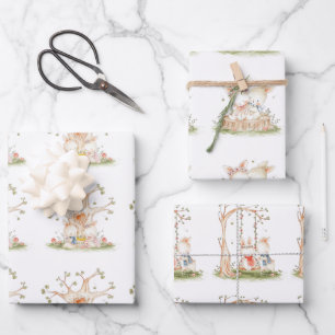 Child Valentine Bunny Love Wrapping Paper Sheets