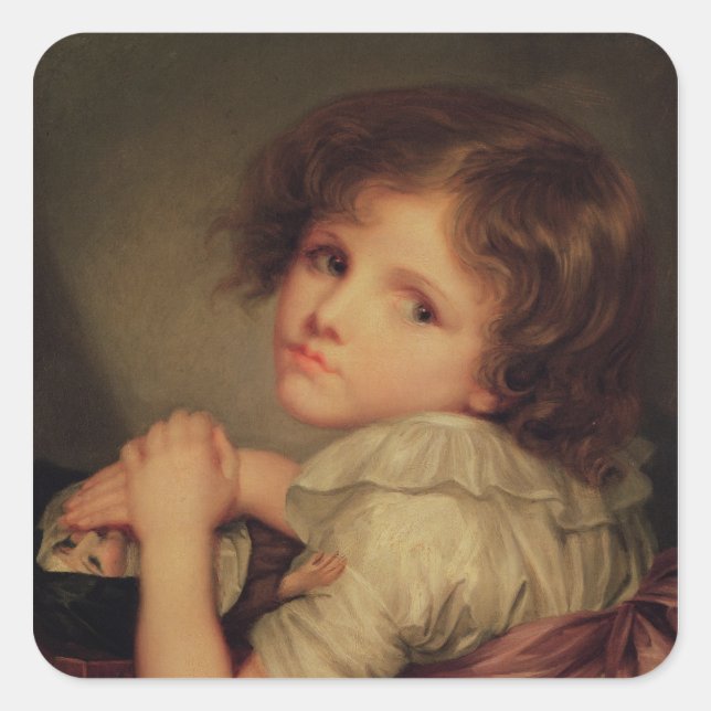 Child with a Doll Square Sticker (Front)