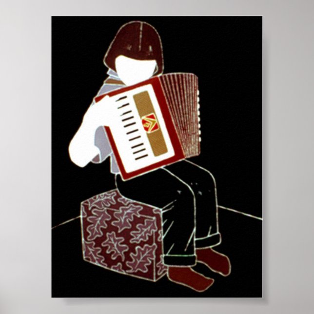 Child With Accordion Poster (Front)