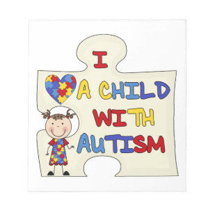 Child WIth Autism Brunette Girl 2 Notepad