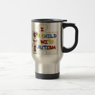 Child WIth Autism Brunette Girl 2 Travel Mug