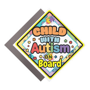 Child with Autism on Board Sticker Car Decal Sign