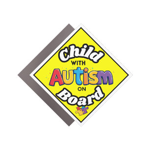 Child with Autism on Board Sticker Car Decal Sign