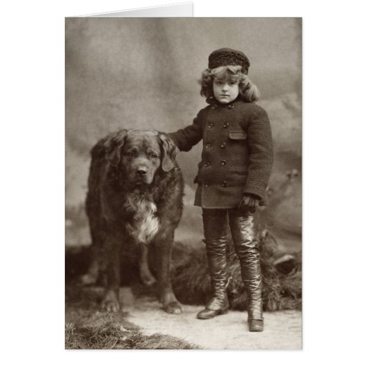 Child With Dog, C1885 Cards (Front)