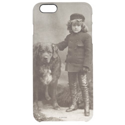 Child With Dog C1885 Clear iPhone 6 Plus Case