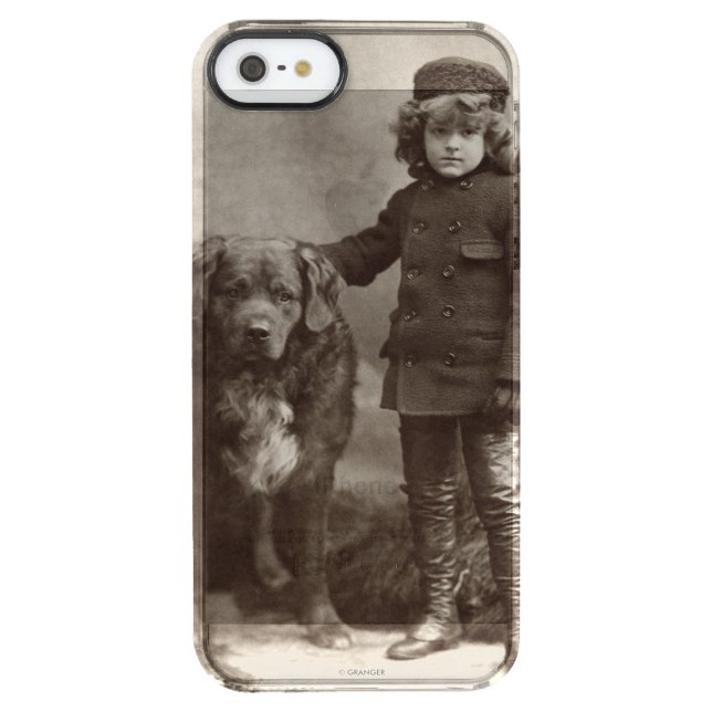 Child With Dog, C1885 Uncommon iPhone Case (Back)
