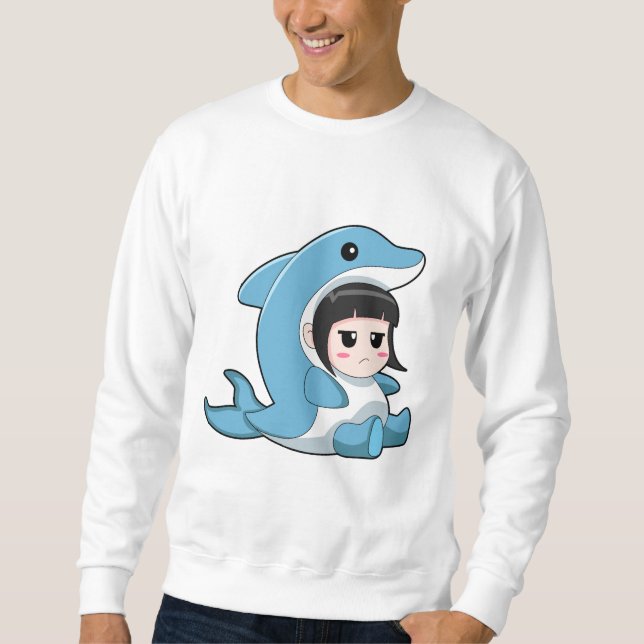 Child with Dolphin Costume Sweatshirt (Front)