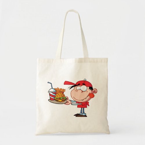 Child With Fast Food Tote Bag