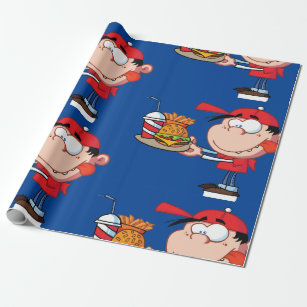 Child With Fast Food Wrapping Paper