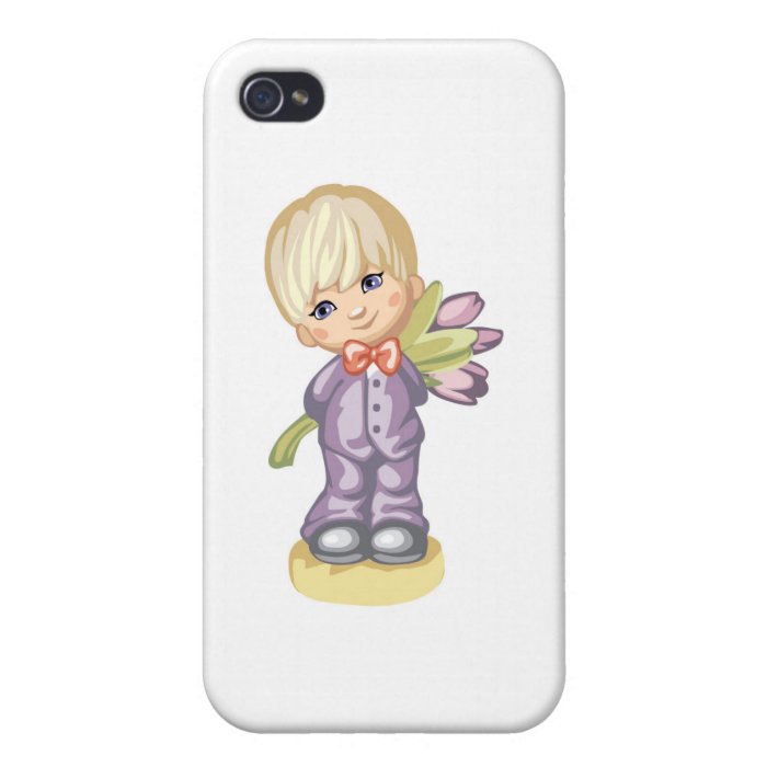 Child with Flower Surprise iPhone 4 Cases