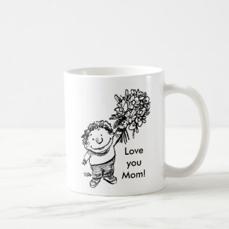 child with flowers, child with flowers, Love yo... Coffee Mug
