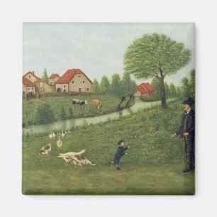 Child with Geese Magnet