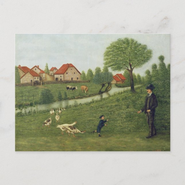 Child with Geese Postcard (Front)