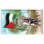 Child with Keffiyeh Palestine Flag and Olive Tree  Place Card Holder